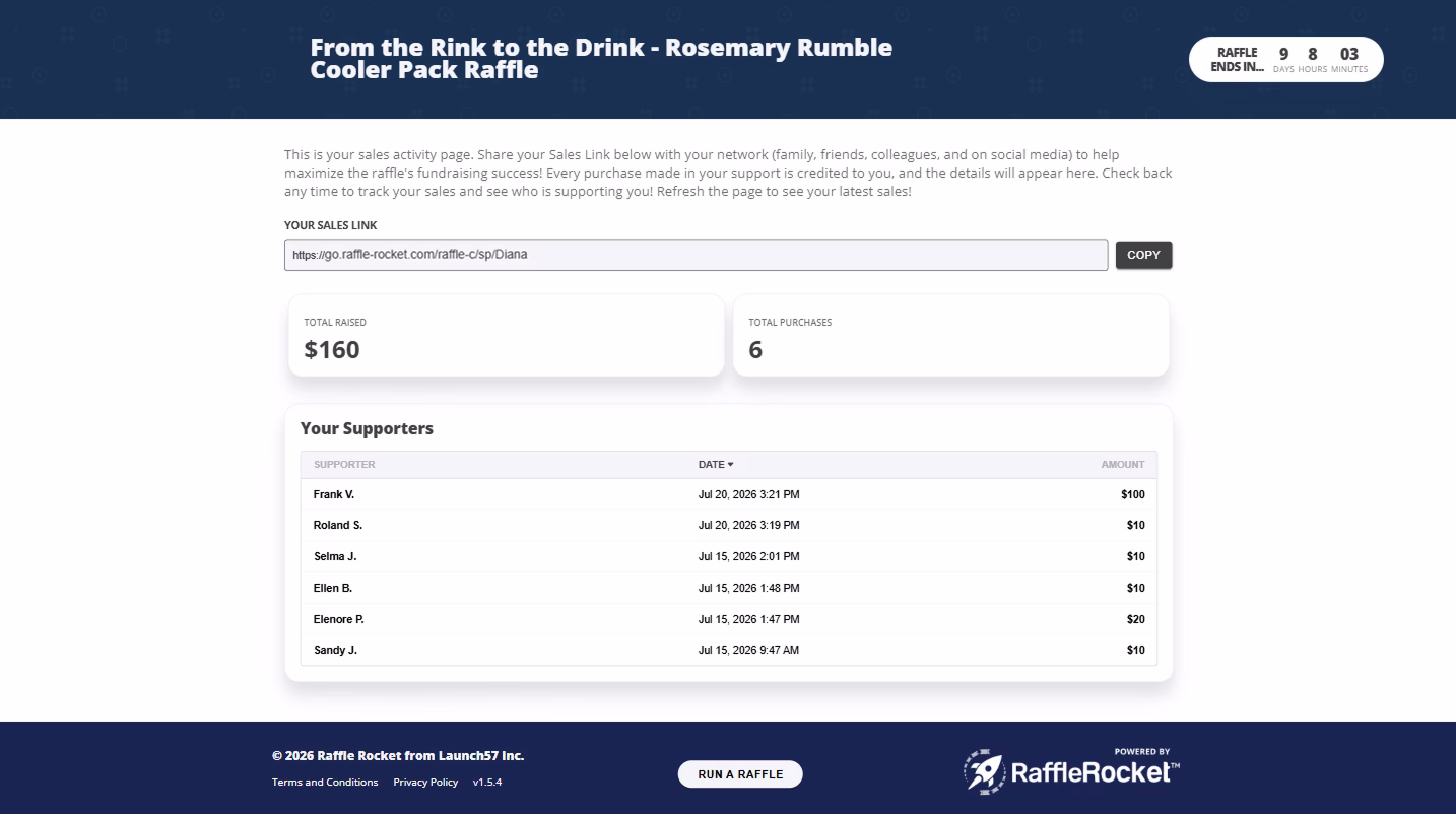 Sales Activity Page